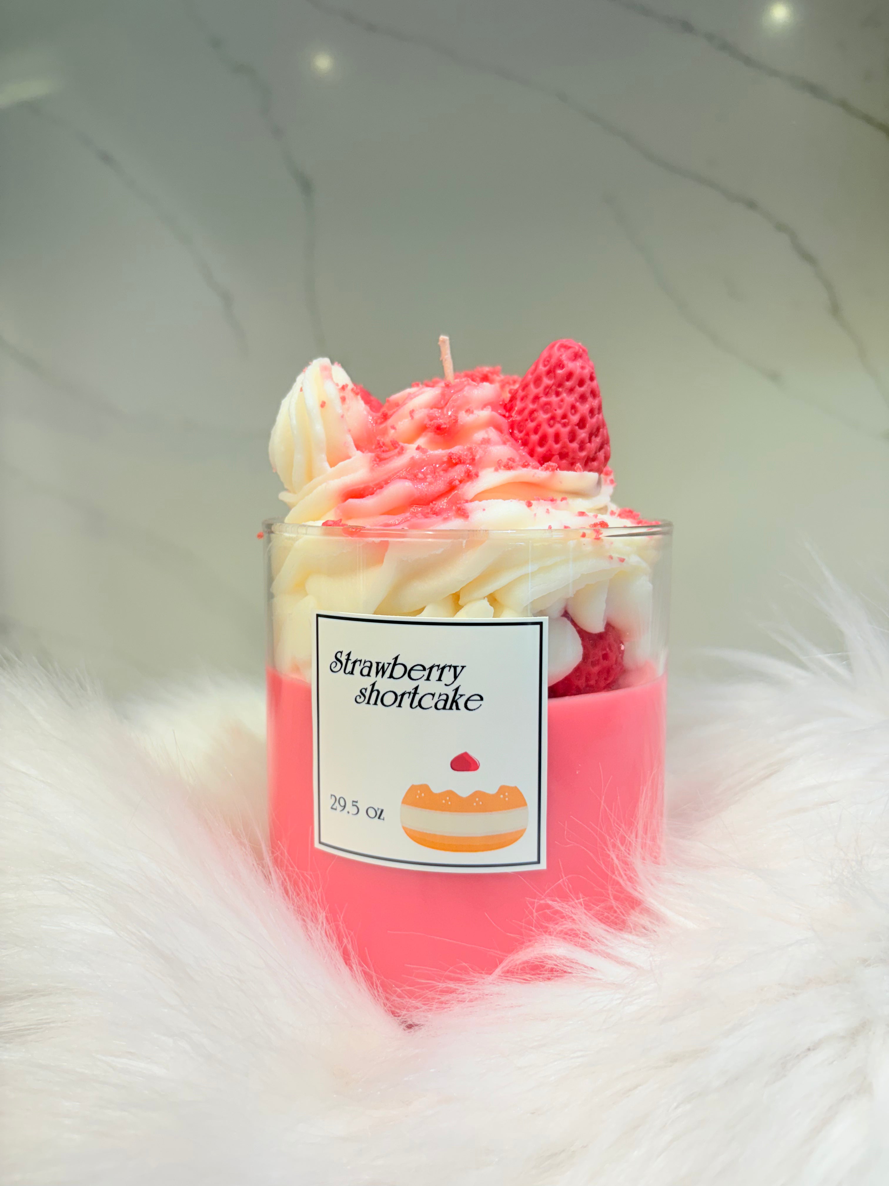 Strawberry shortcake vela de cera soya