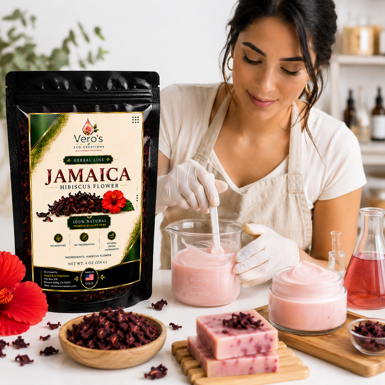 VERO'S HERBAL JAMICA  DRIED FLOWER  WHOLESALE  BAG 2LBS