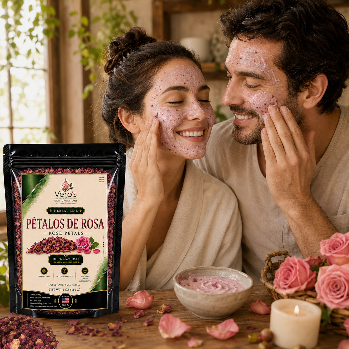 VERO'S HERBAL PETALOS DE ROSA DRIED FLOWER  4OZ 114G